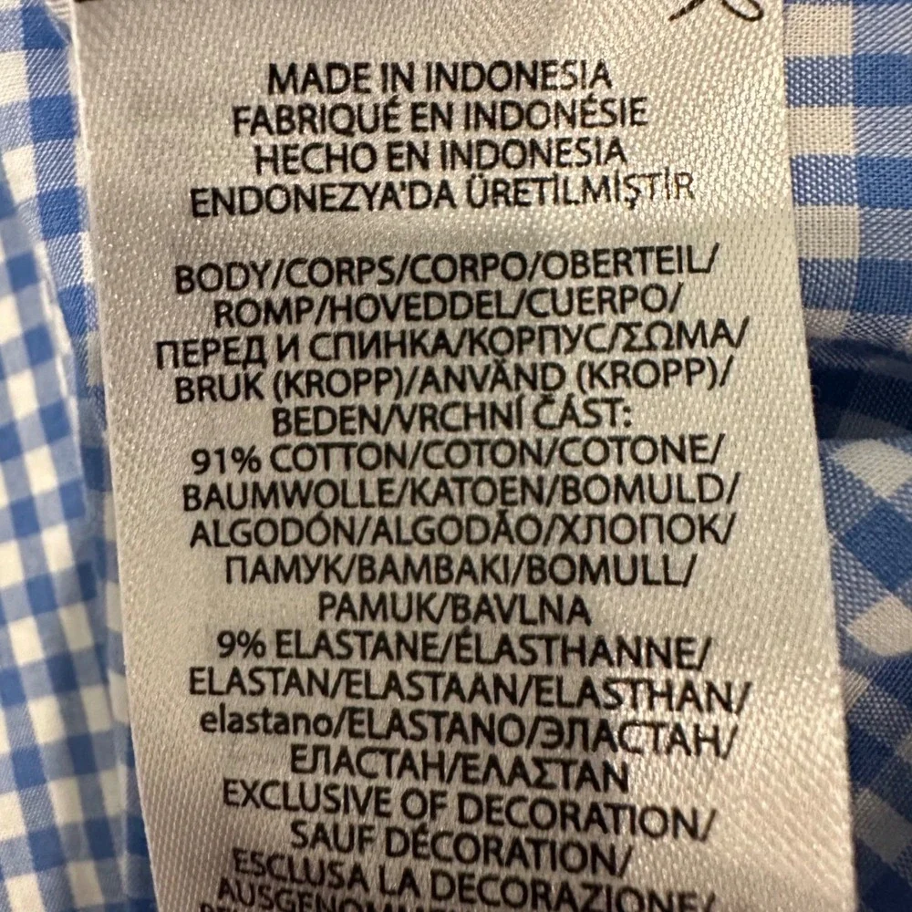 Polo Ralph Lauren Mens XL Classic Fit Gingham Button Down Shirt Blue White Pony